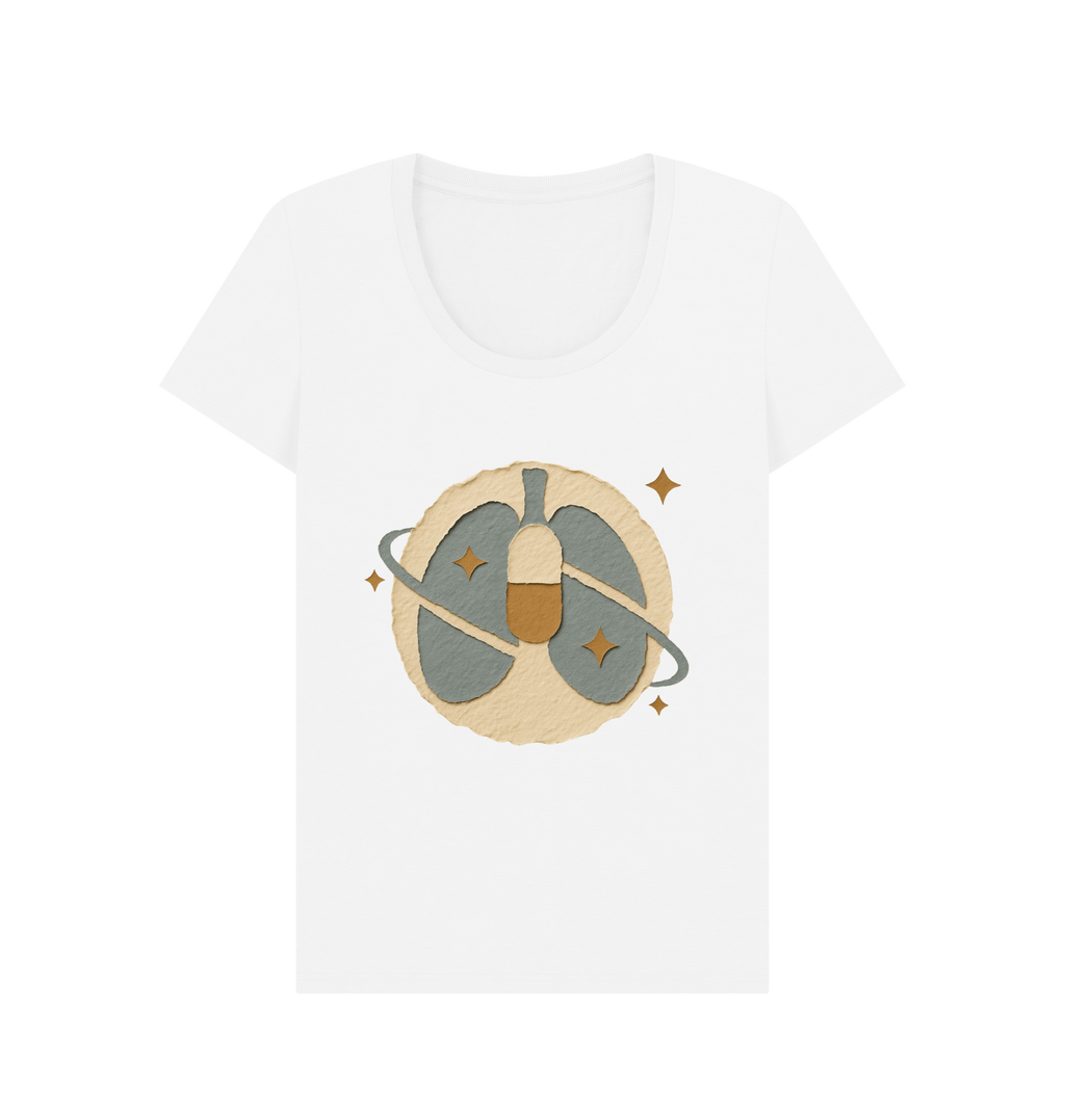 White Printed T-shirt Front