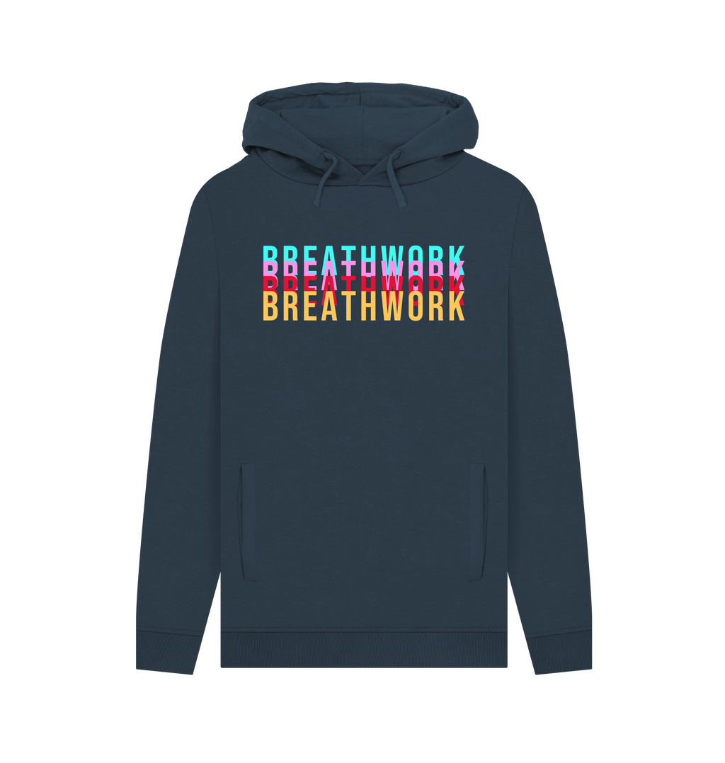 Navy Printed Hoody Front