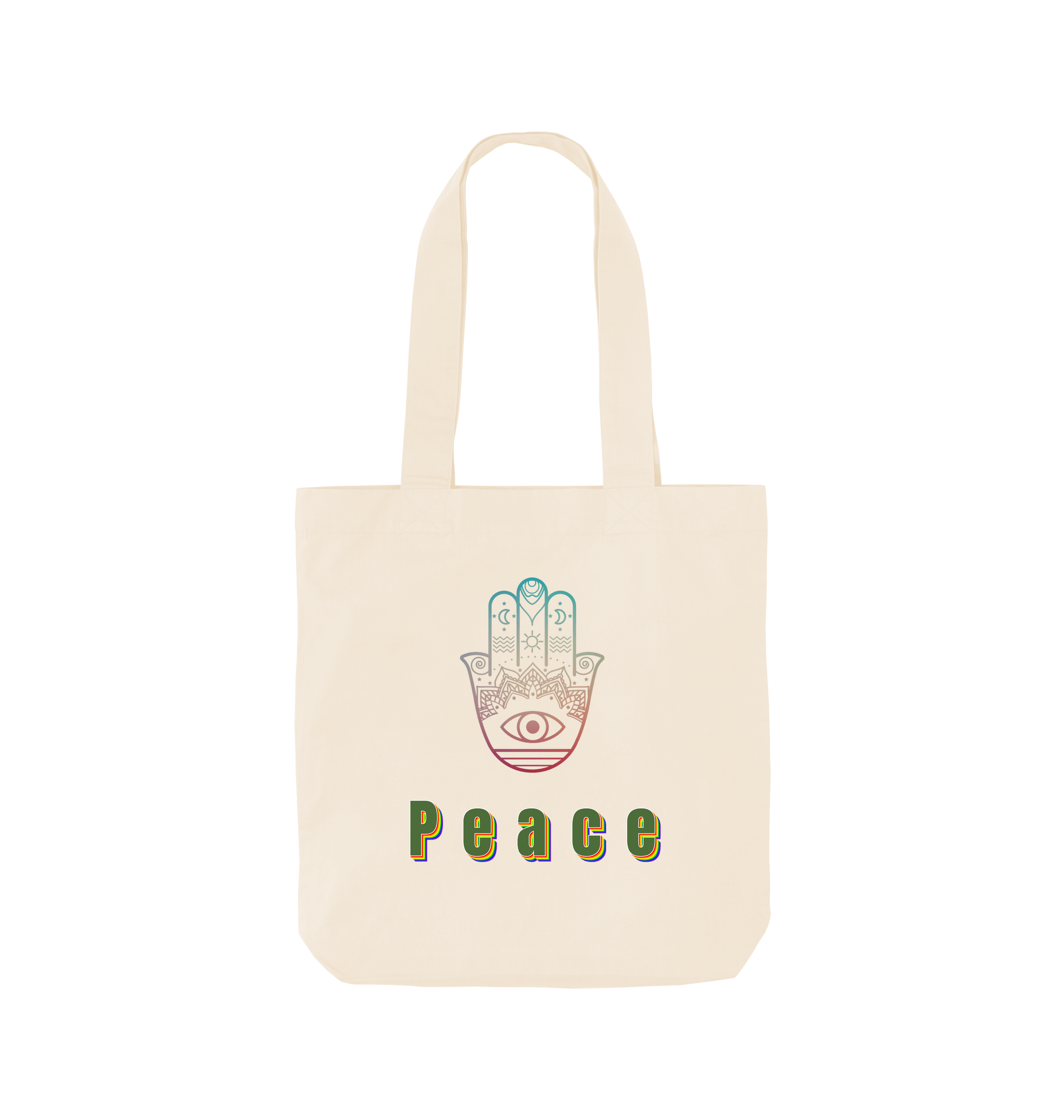 Natural Printed Bag Front