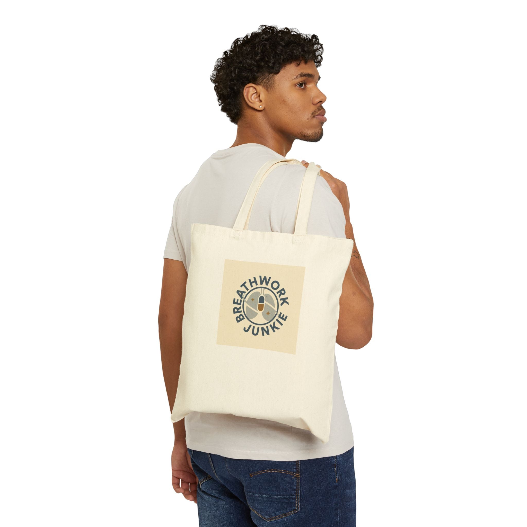 Breathwork Junkie Cotton Tote Bag