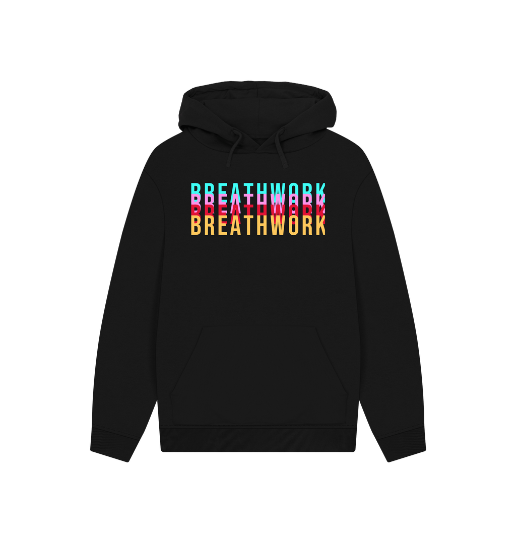 Black Printed Hoody Front