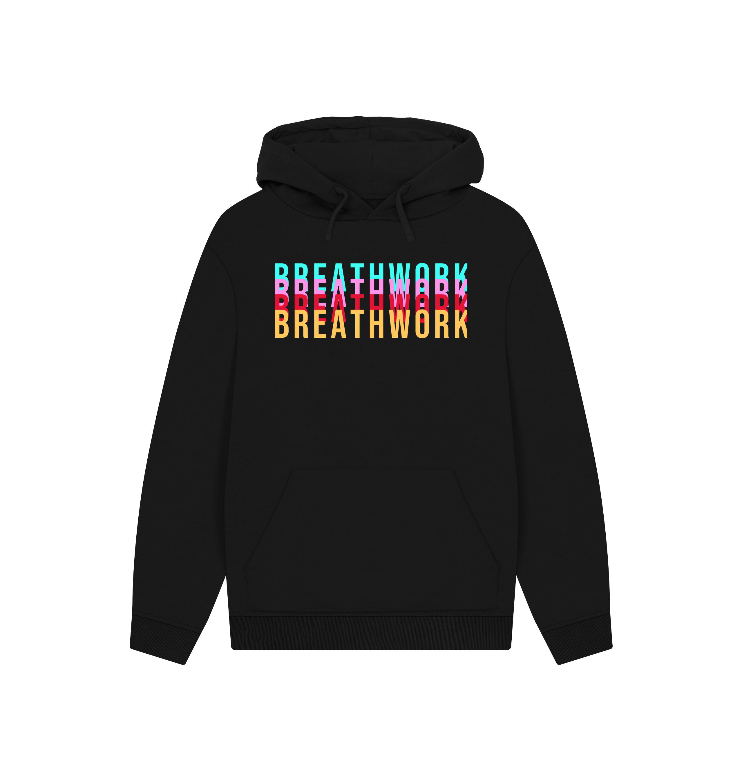 Black Printed Hoody Front