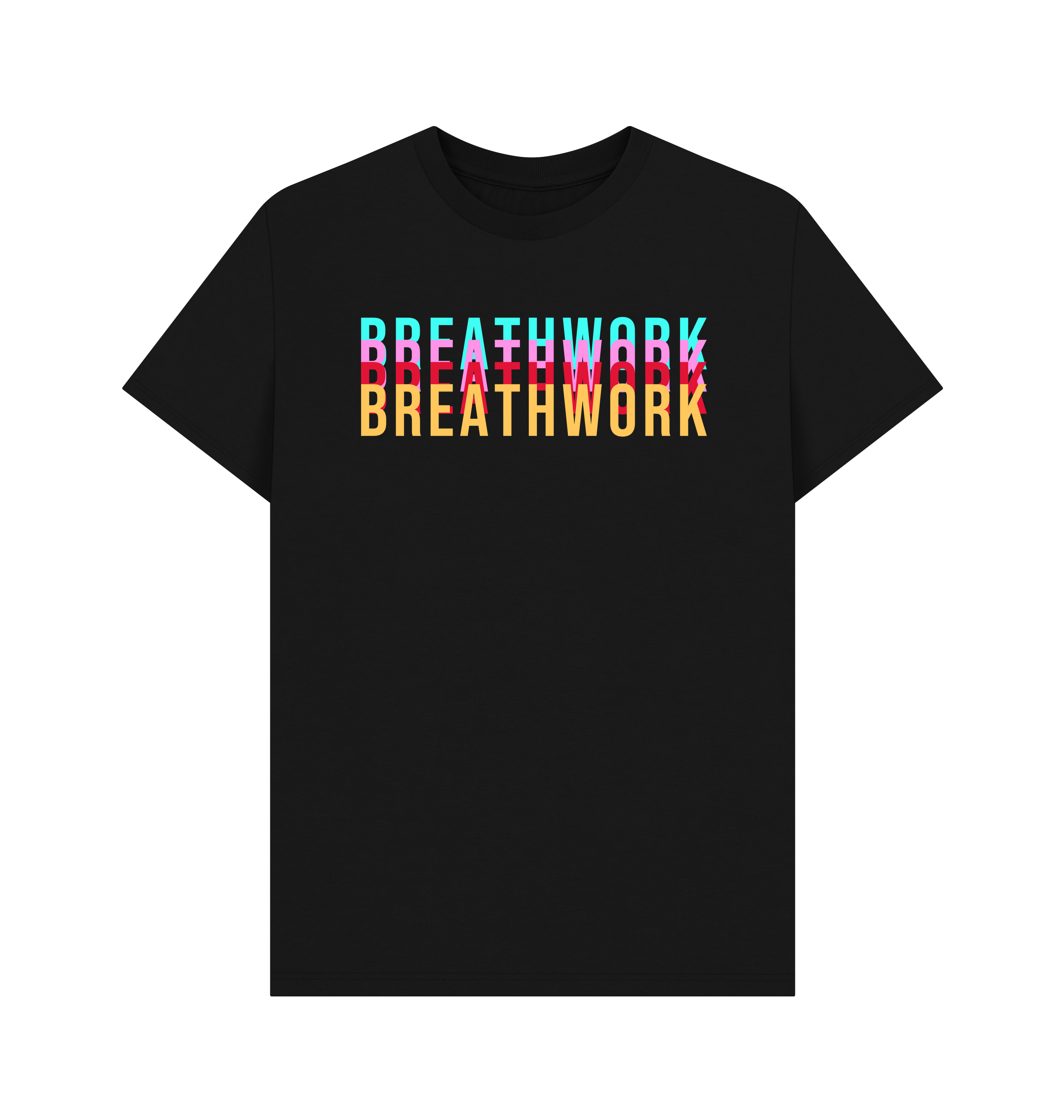 Black Printed T-shirt Front
