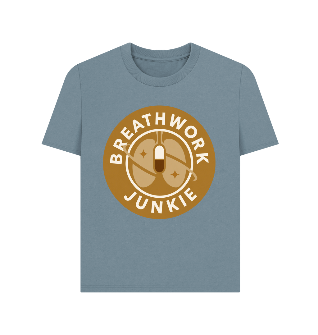 Stone Blue Printed T-shirt Front