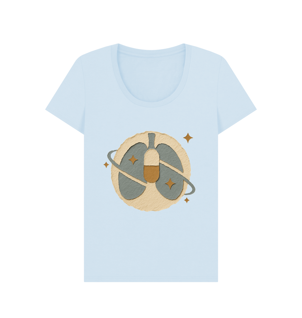 Sky Blue Printed T-shirt Front