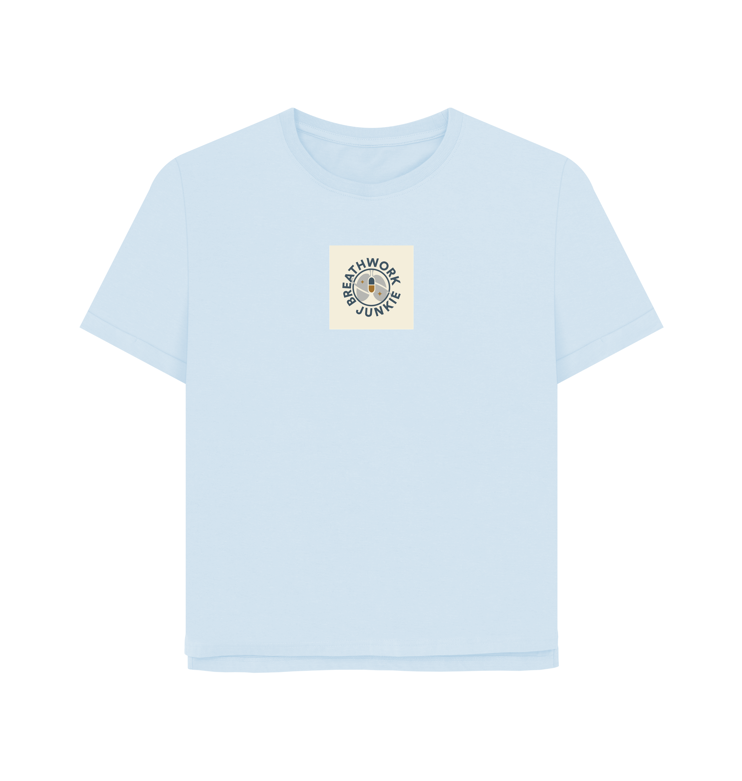 Sky Blue Printed T-shirt Front