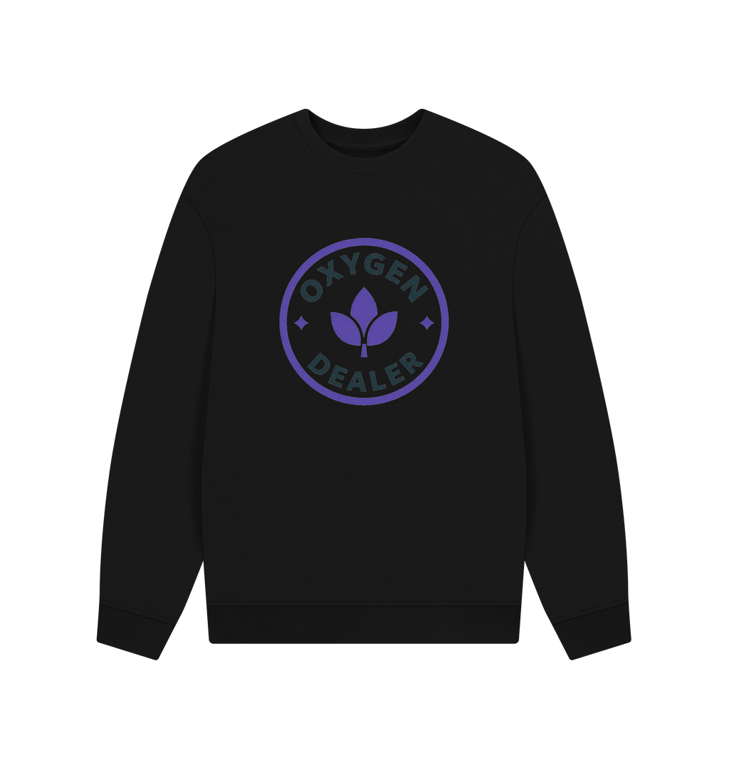 Black Printed Sweater Front
