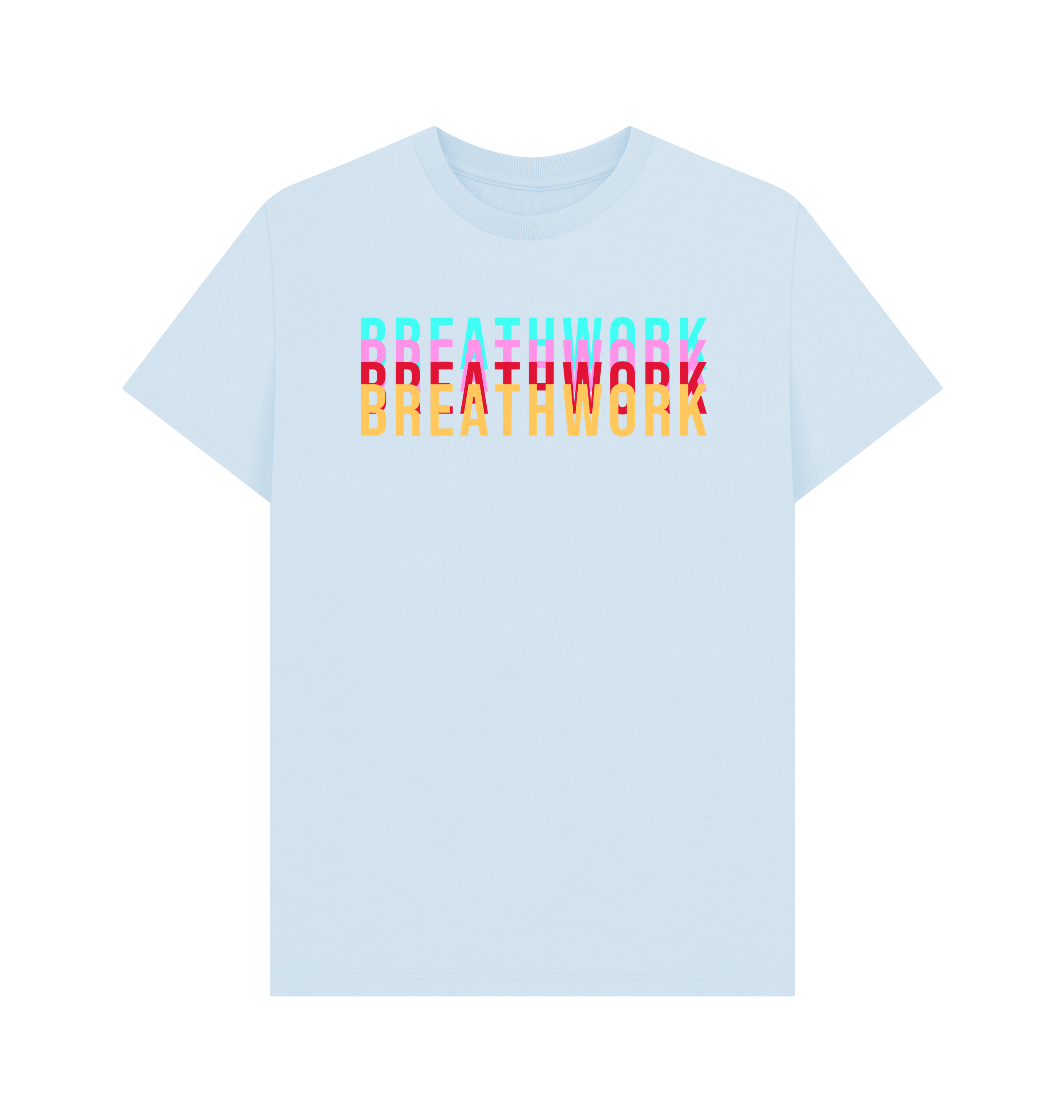 Sky Blue Printed T-shirt Front