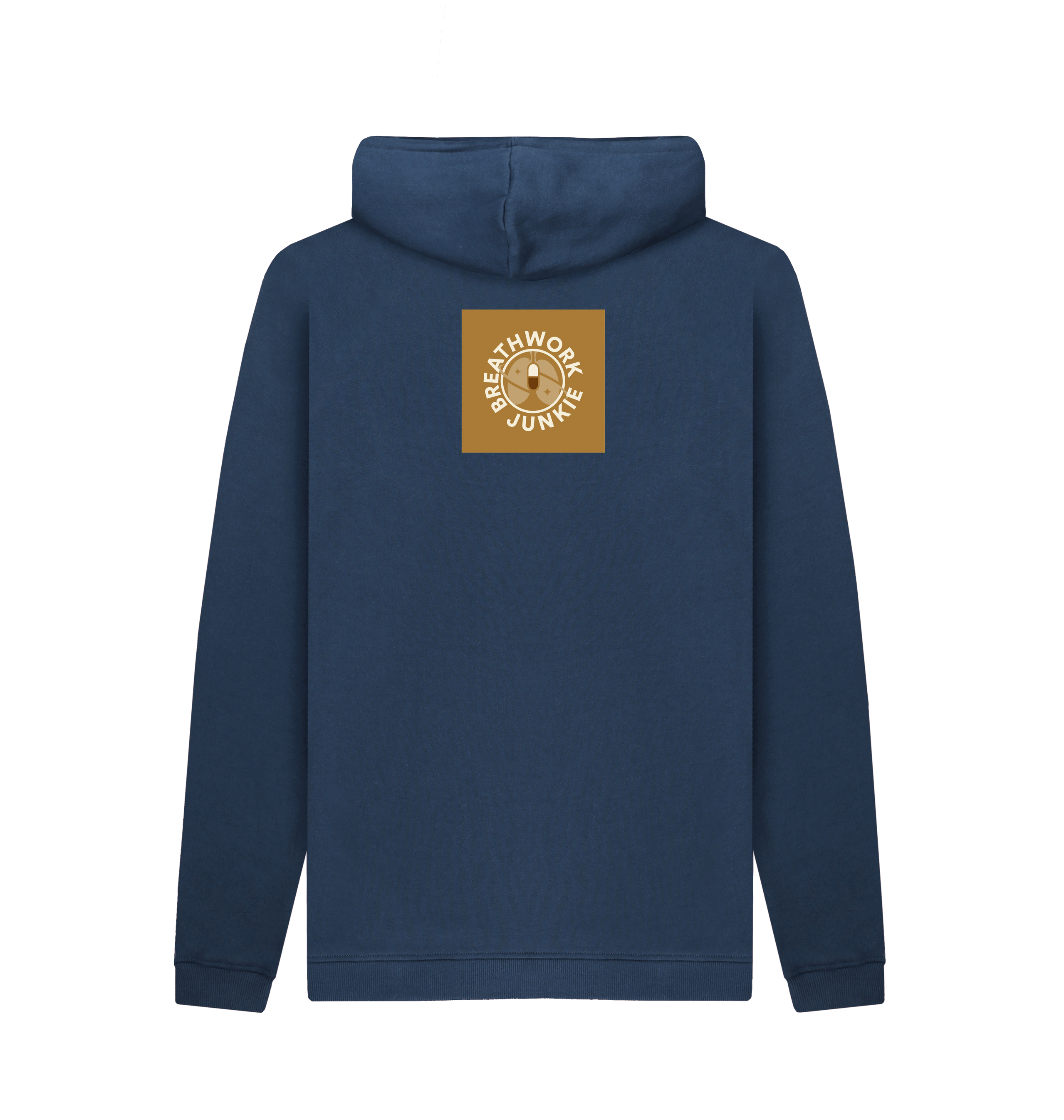 Navy Printed Hoody Back
