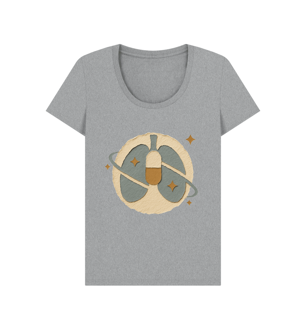 Athletic Grey Printed T-shirt Front