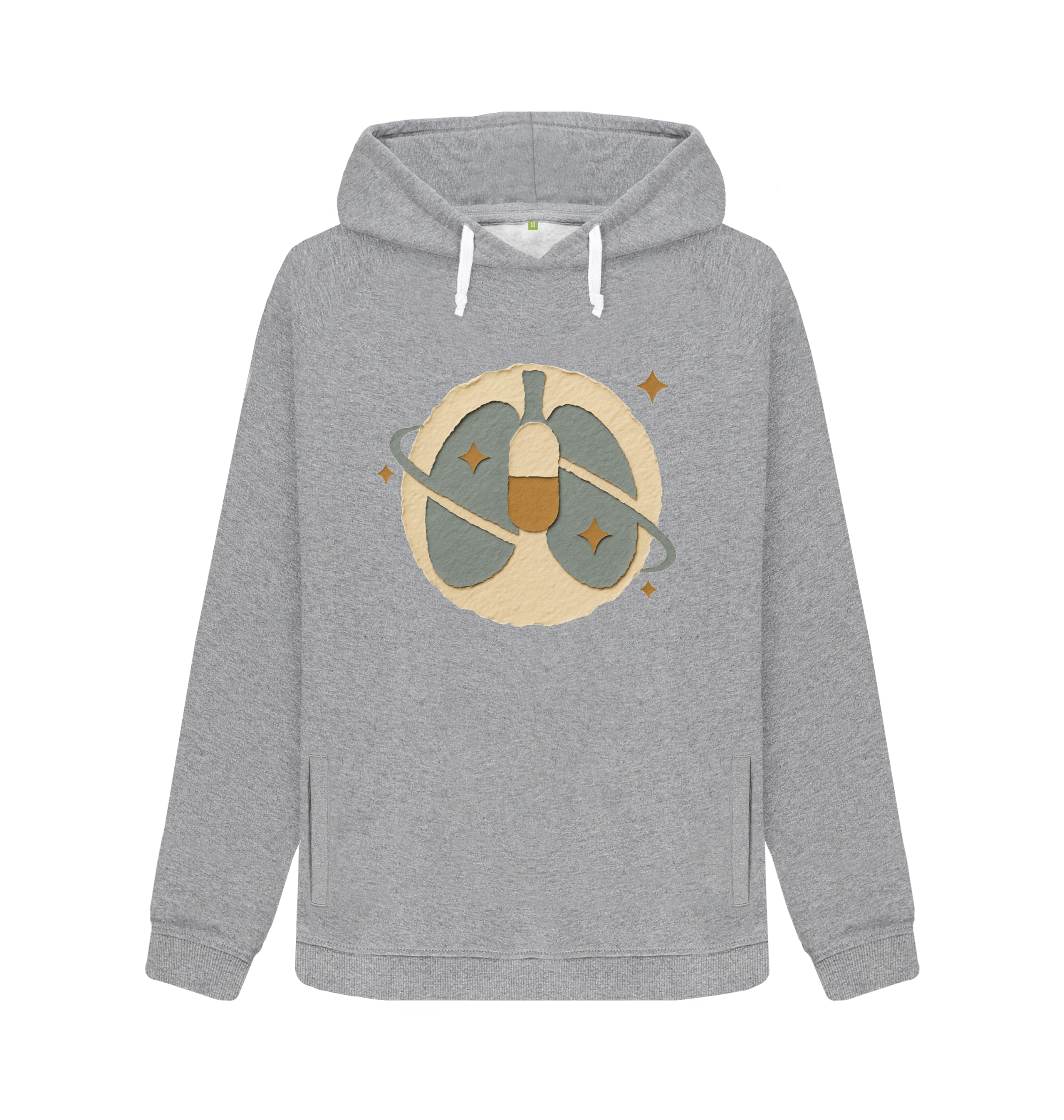 Athletic Grey Printed Sweater Front