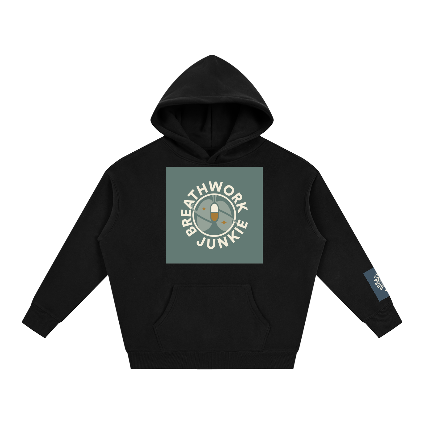 breathwork,junkie,hoodie,oversized