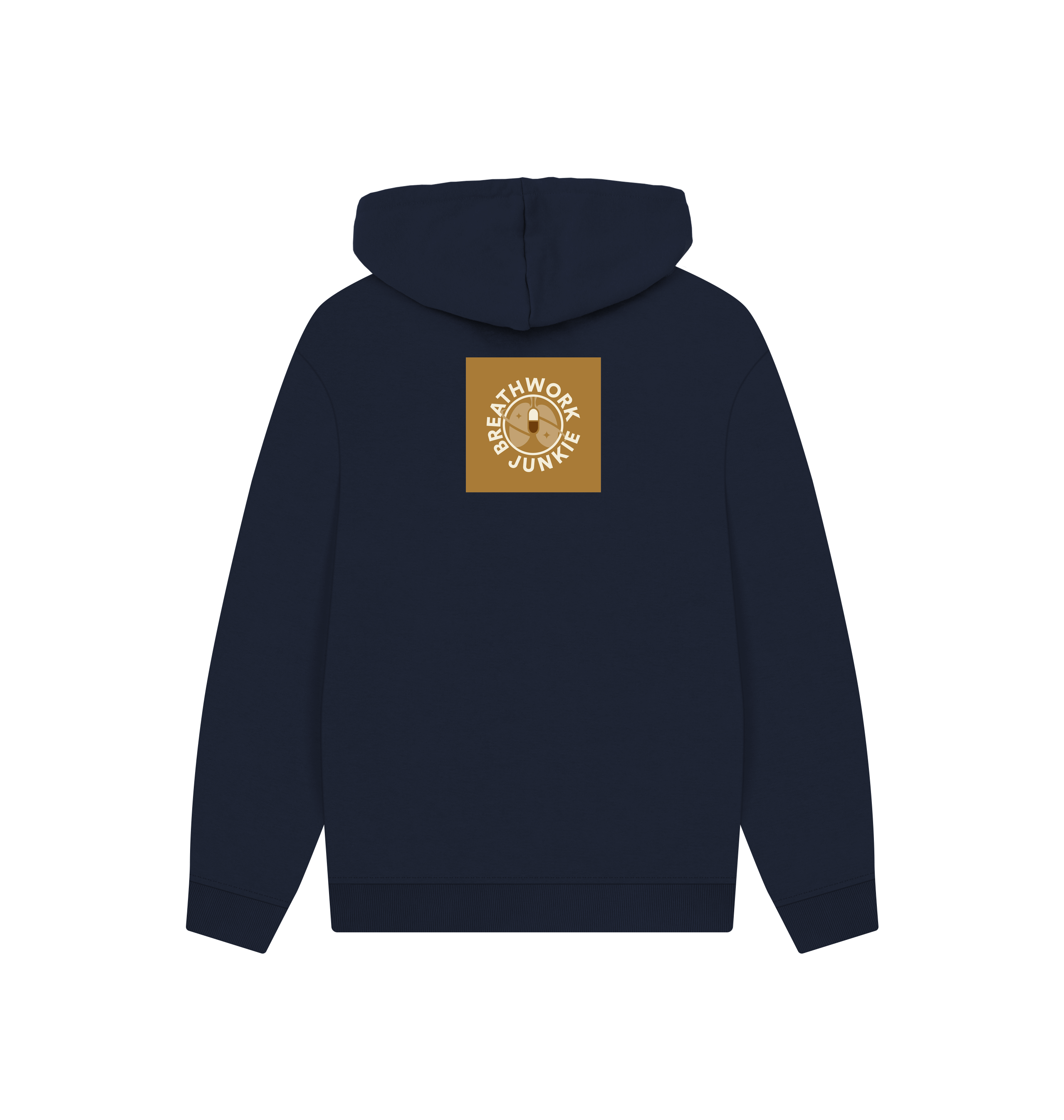 Navy Printed Hoody Back