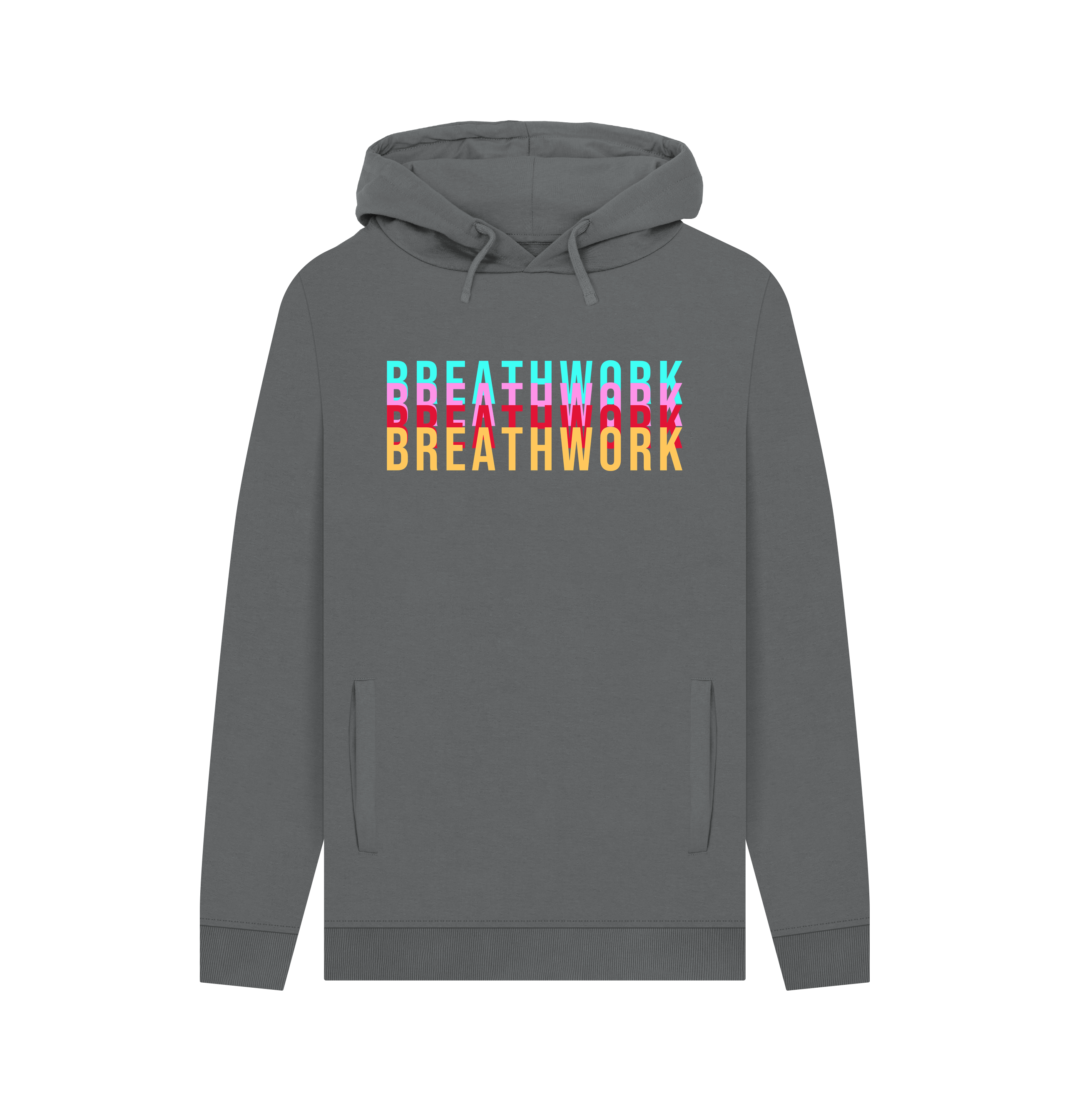 Slate Grey Printed Hoody Front
