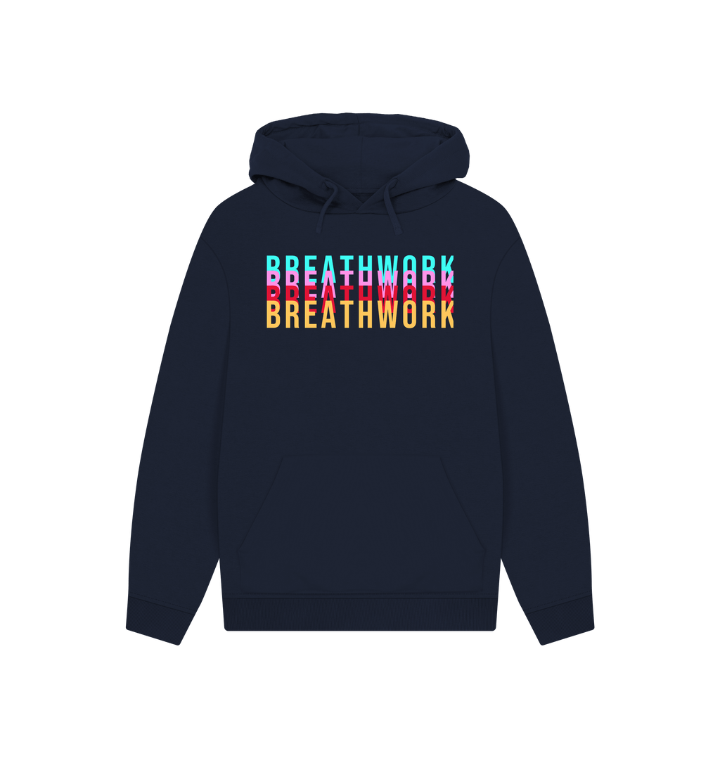 Navy Printed Hoody Front