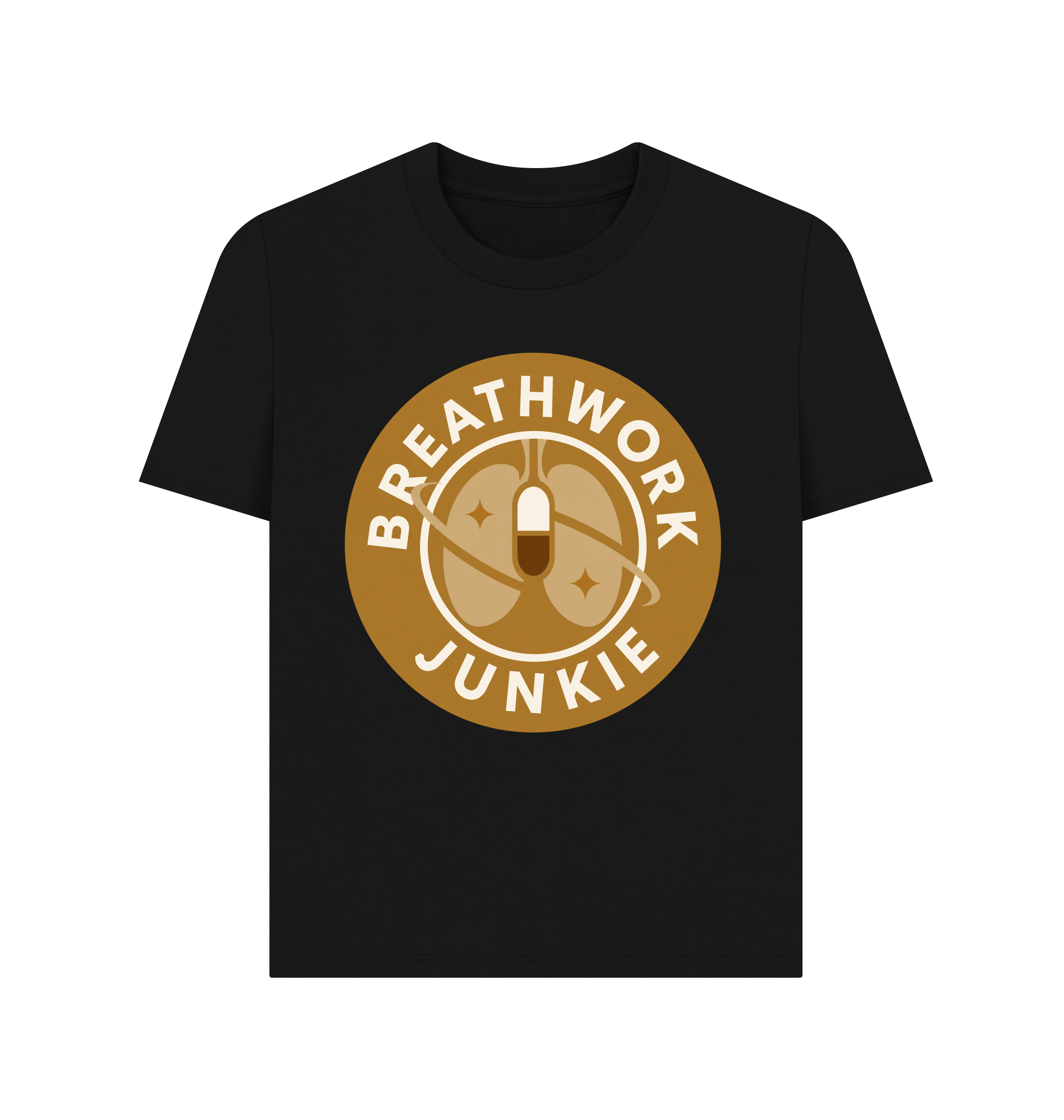 Black Printed T-shirt Front