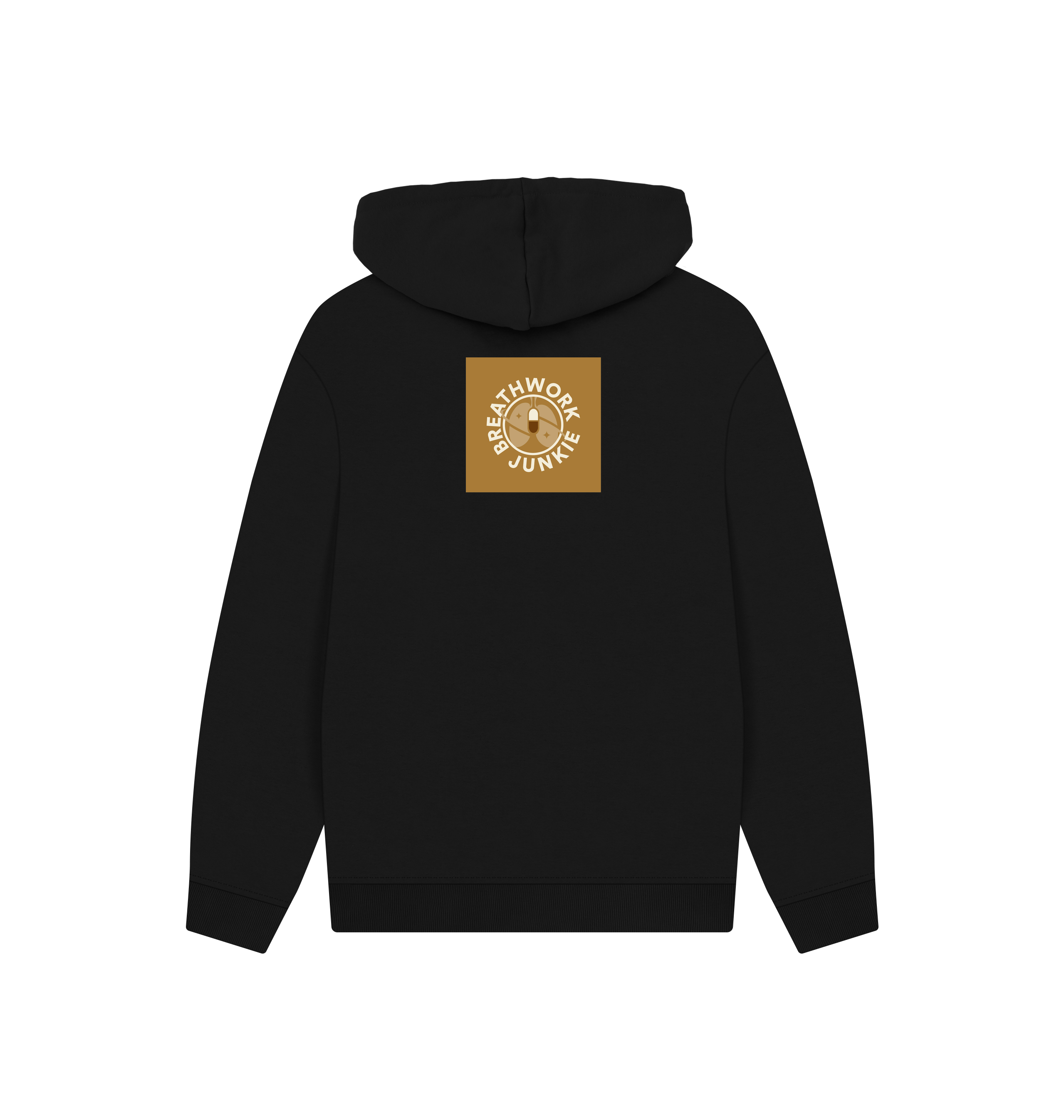 Black Printed Hoody Back