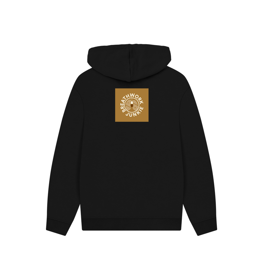 Black Printed Hoody Back