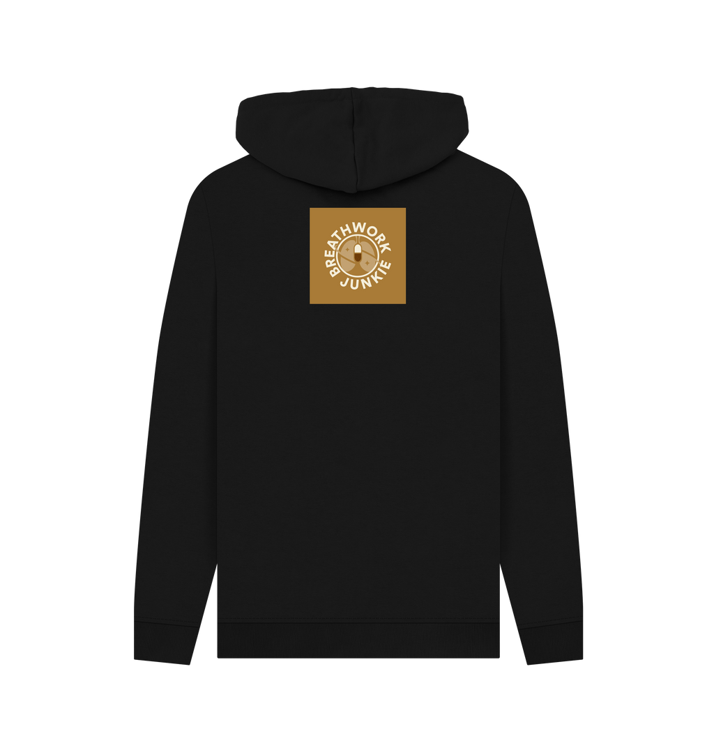 Black Printed Hoody Back