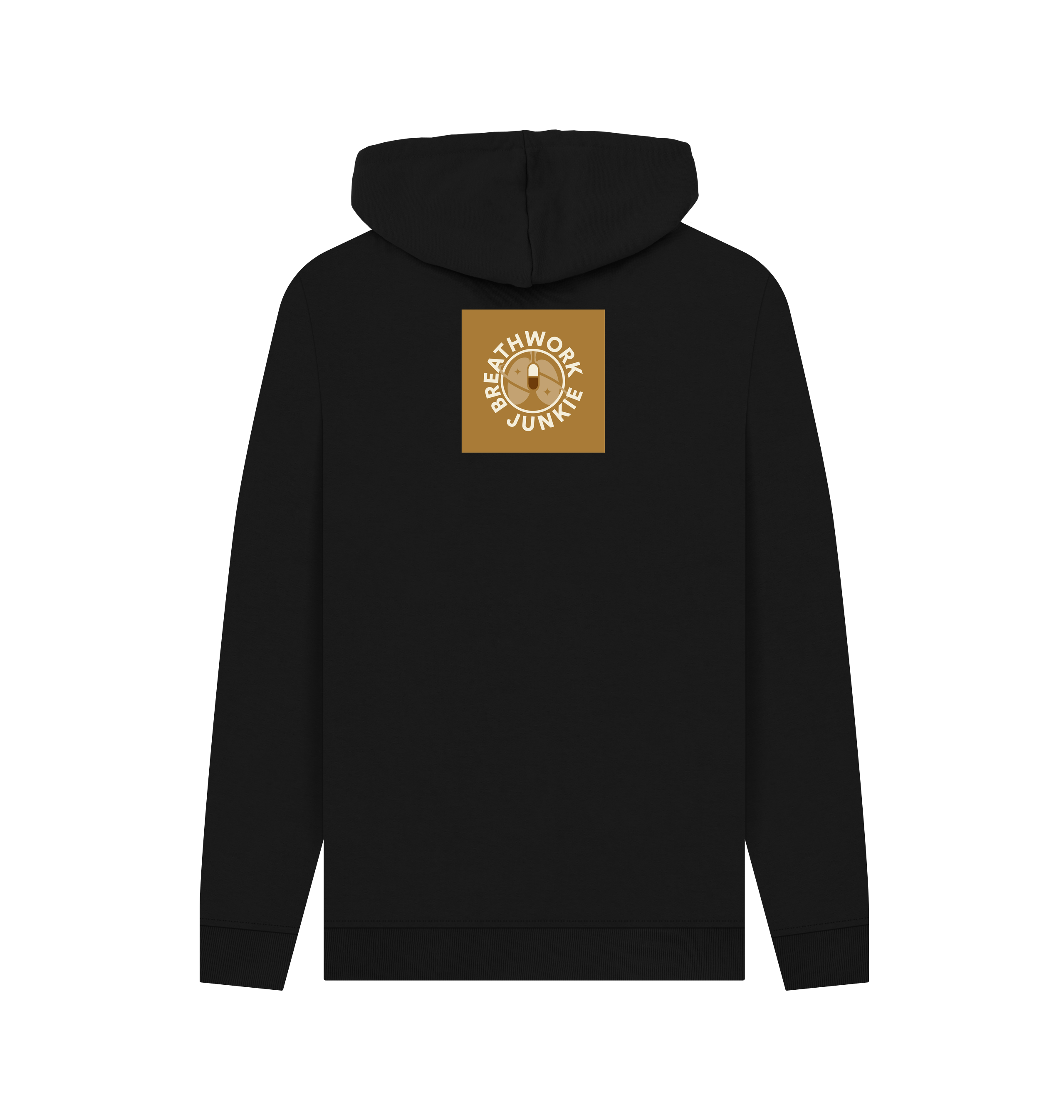 Black Printed Hoody Back