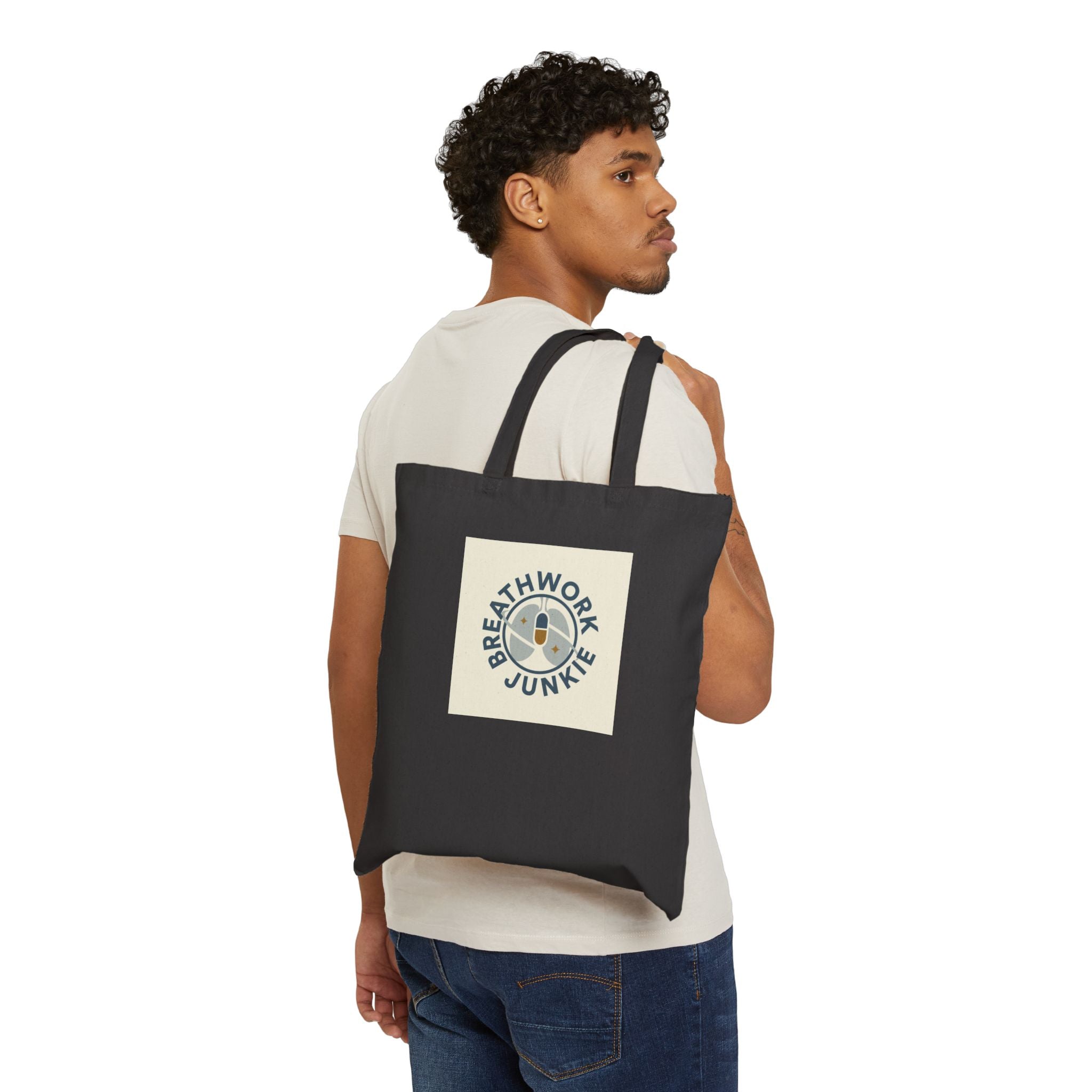 Breathwork Junkie Cotton Tote Bag