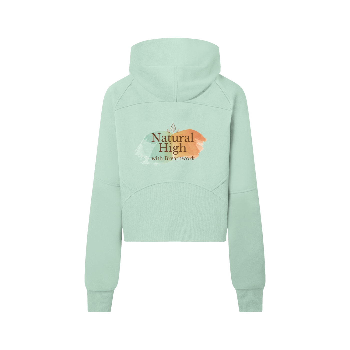 Logo Cropped Half-Zip Hoodie