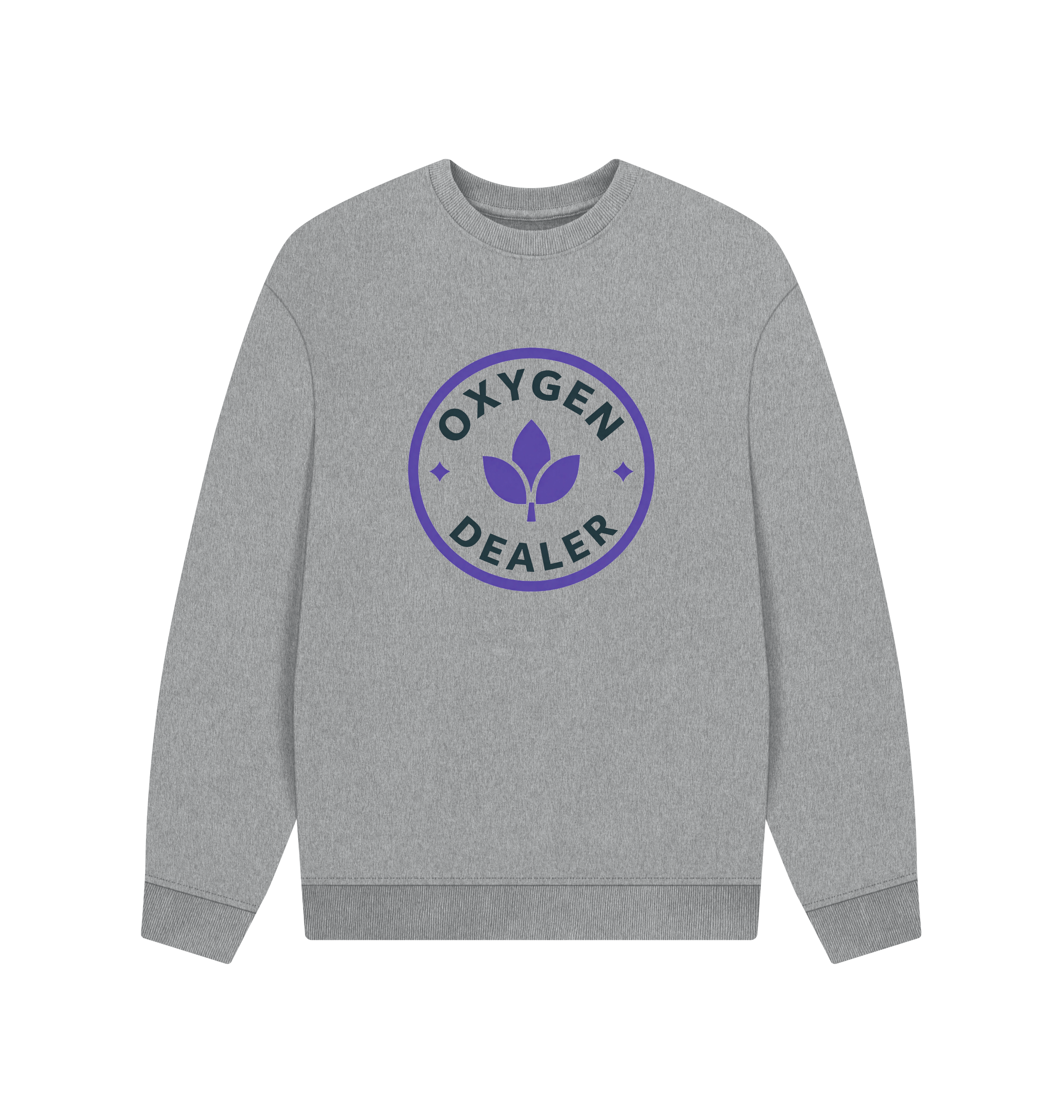 Athletic Grey Printed Sweater Front