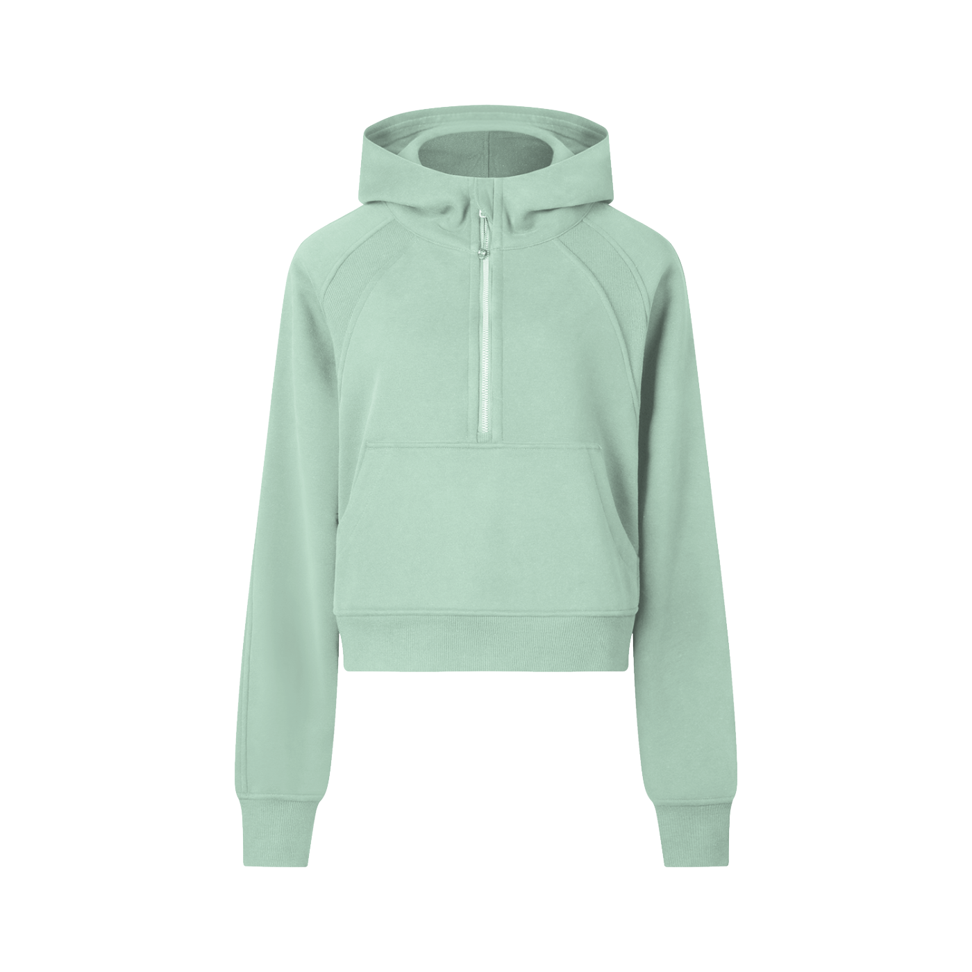 Logo Cropped Half-Zip Hoodie