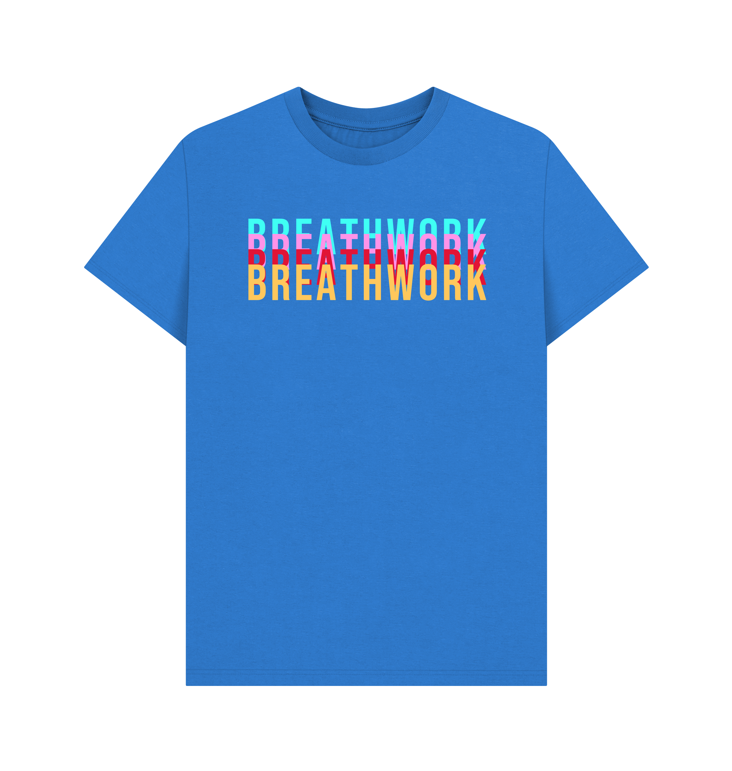 Bright Blue Printed T-shirt Front