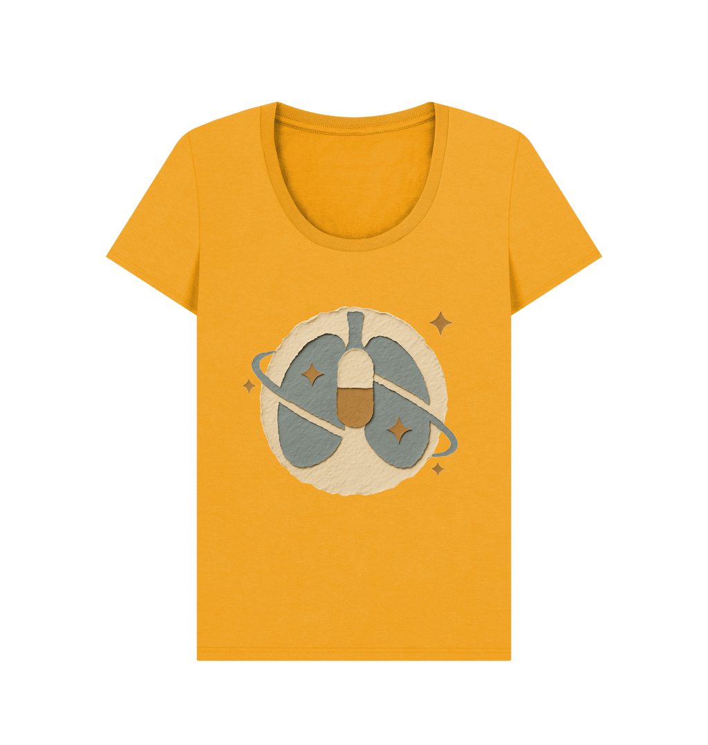 Mustard Printed T-shirt Front