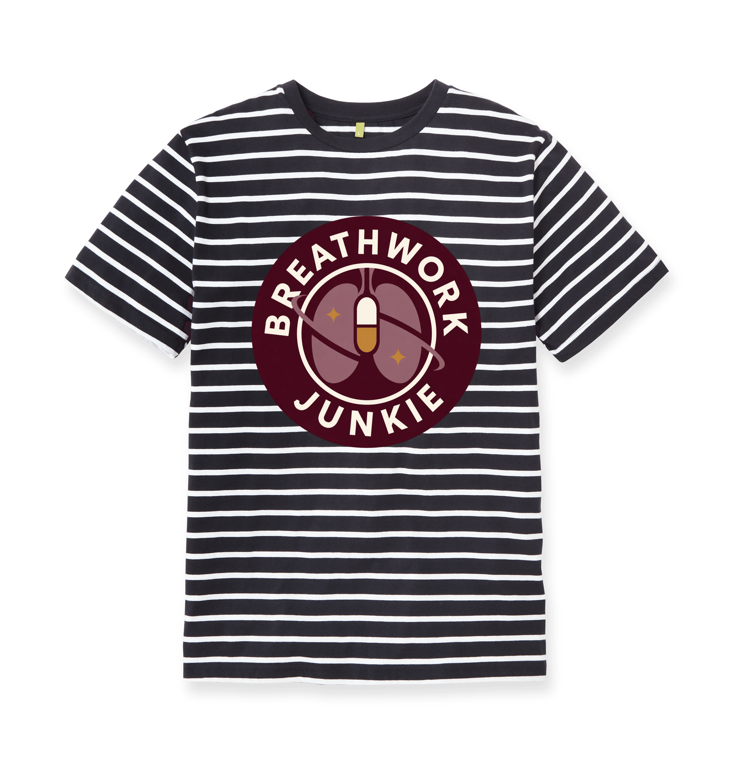 White Stripes Printed Premium T-Shirt Front