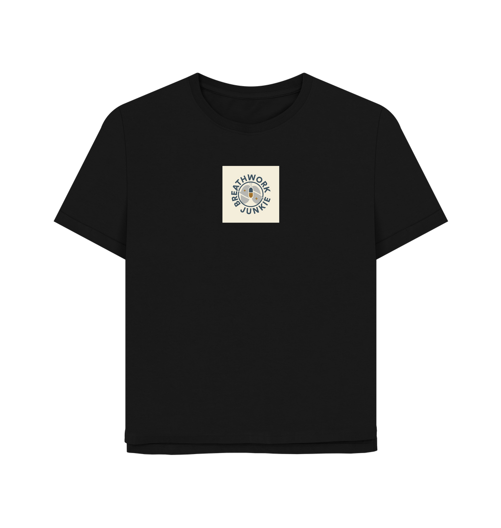 Black Printed T-shirt Front