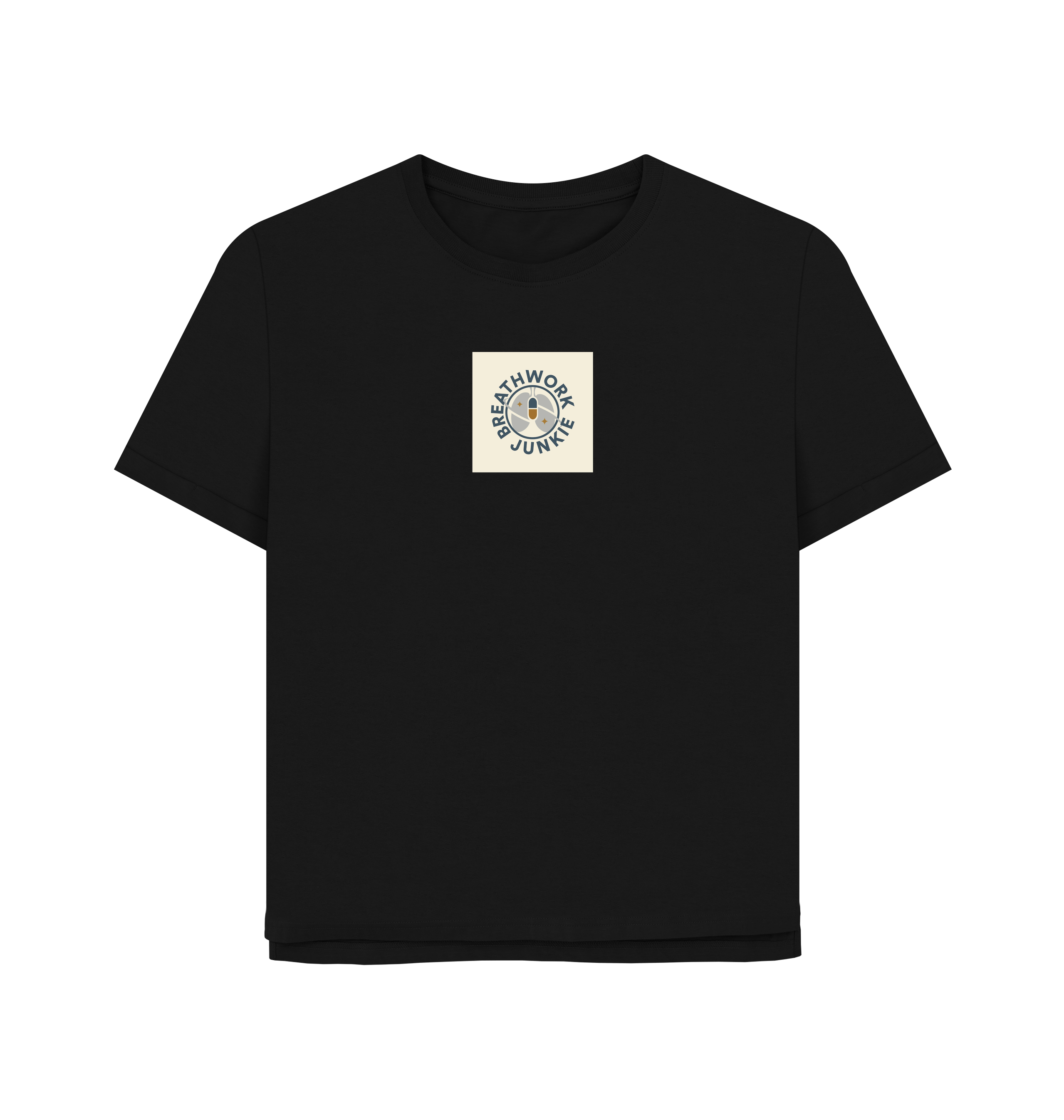 Black Printed T-shirt Front