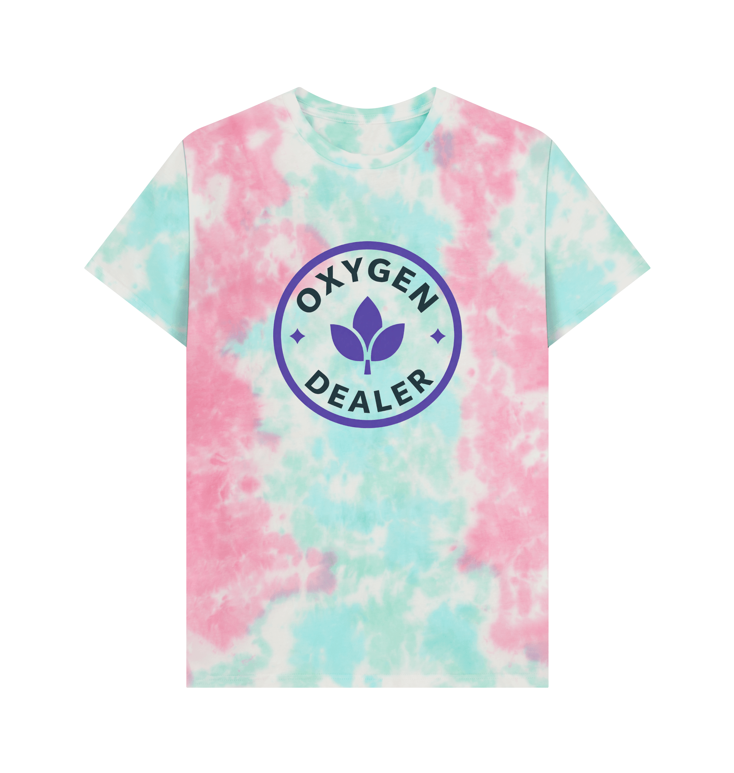 Pastel Tie Dye Printed Premium T-Shirt Front