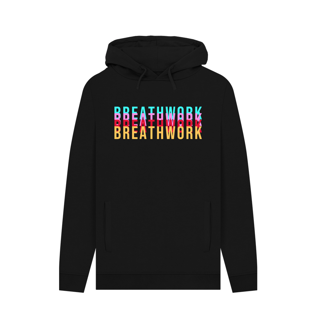 Black Printed Hoody Front