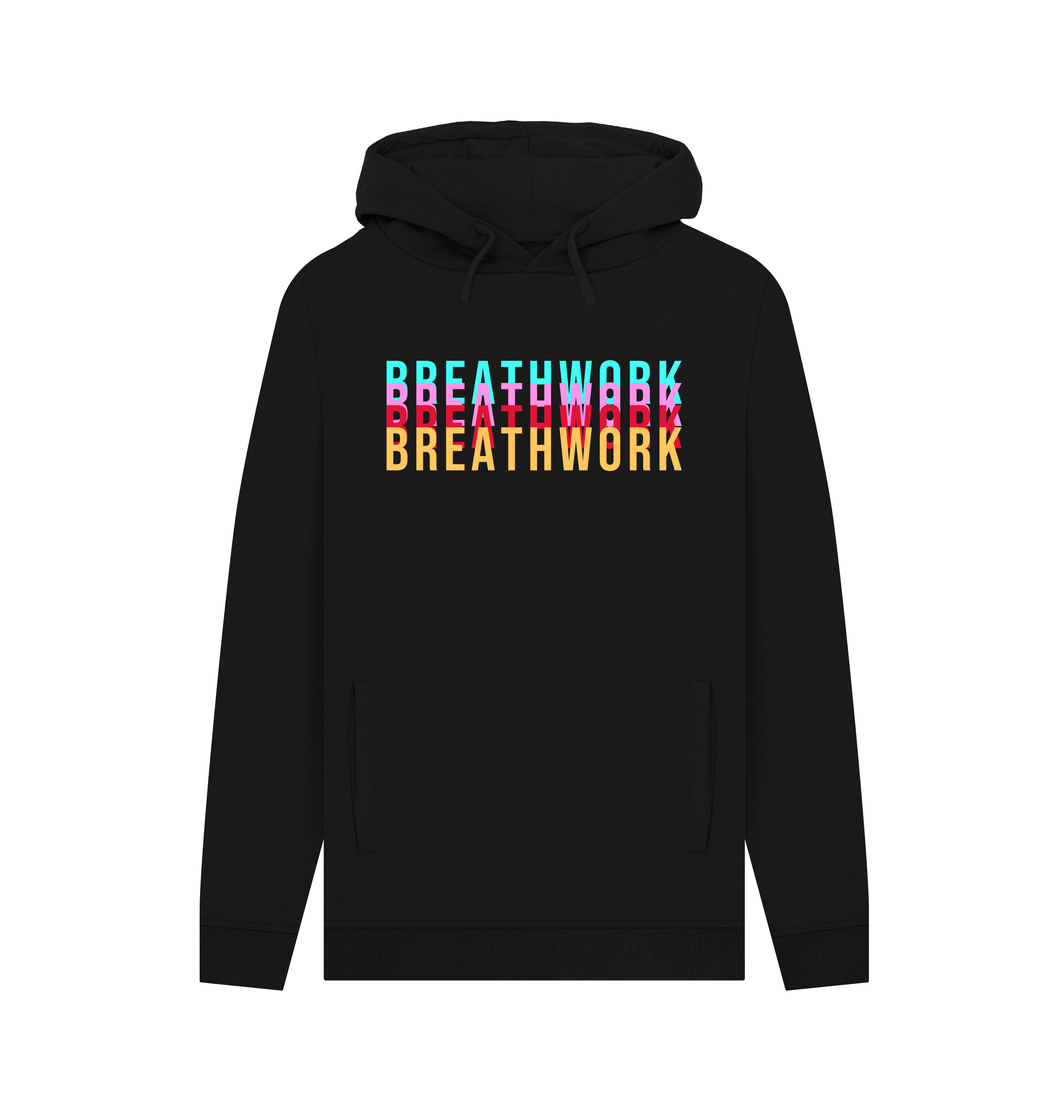Black Printed Hoody Front