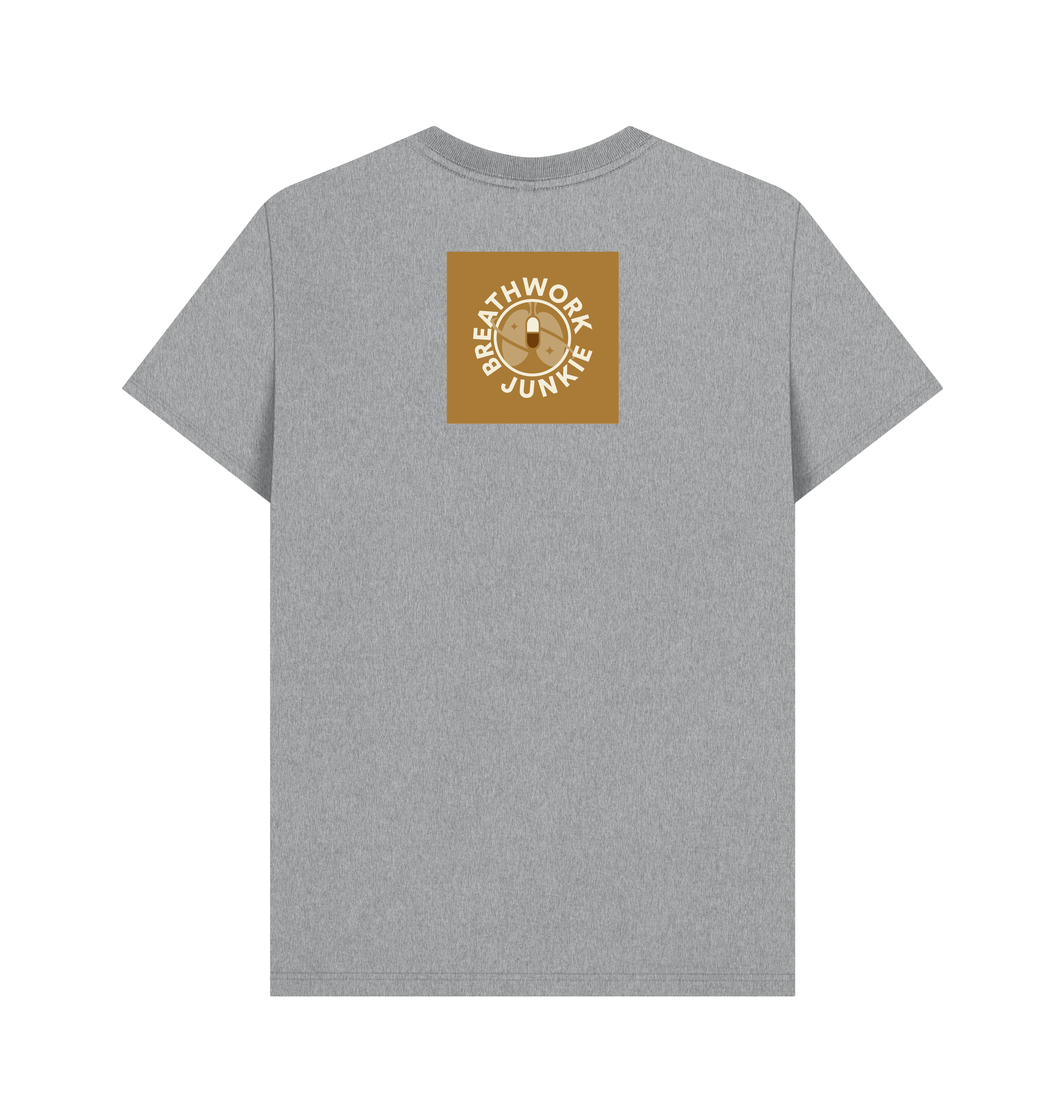 Athletic Grey Printed T-shirt Back