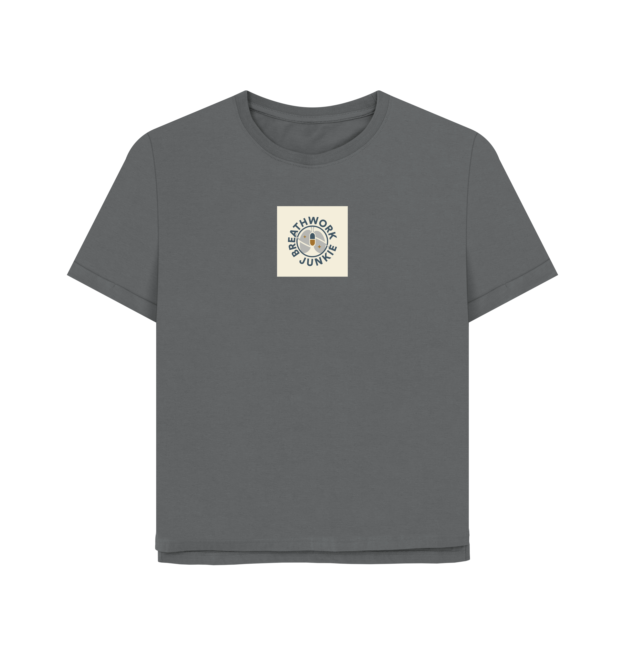 Slate Grey Printed T-shirt Front