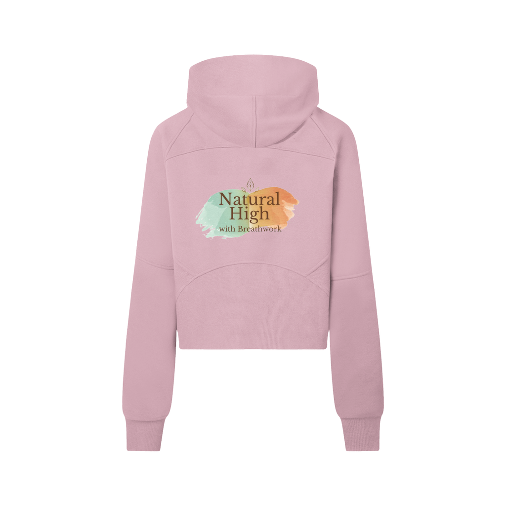 Logo Cropped Half-Zip Hoodie