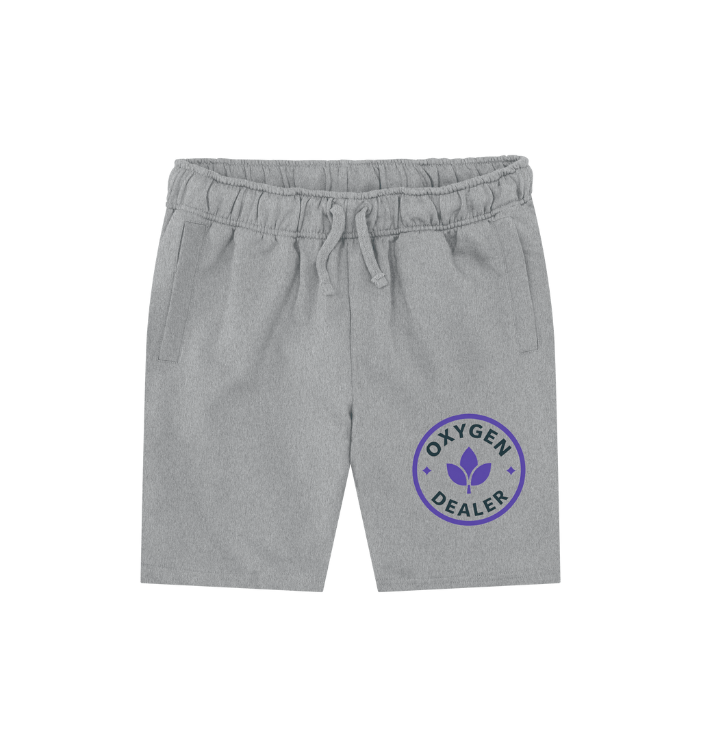 Athletic Grey Printed Mens Shorts Front