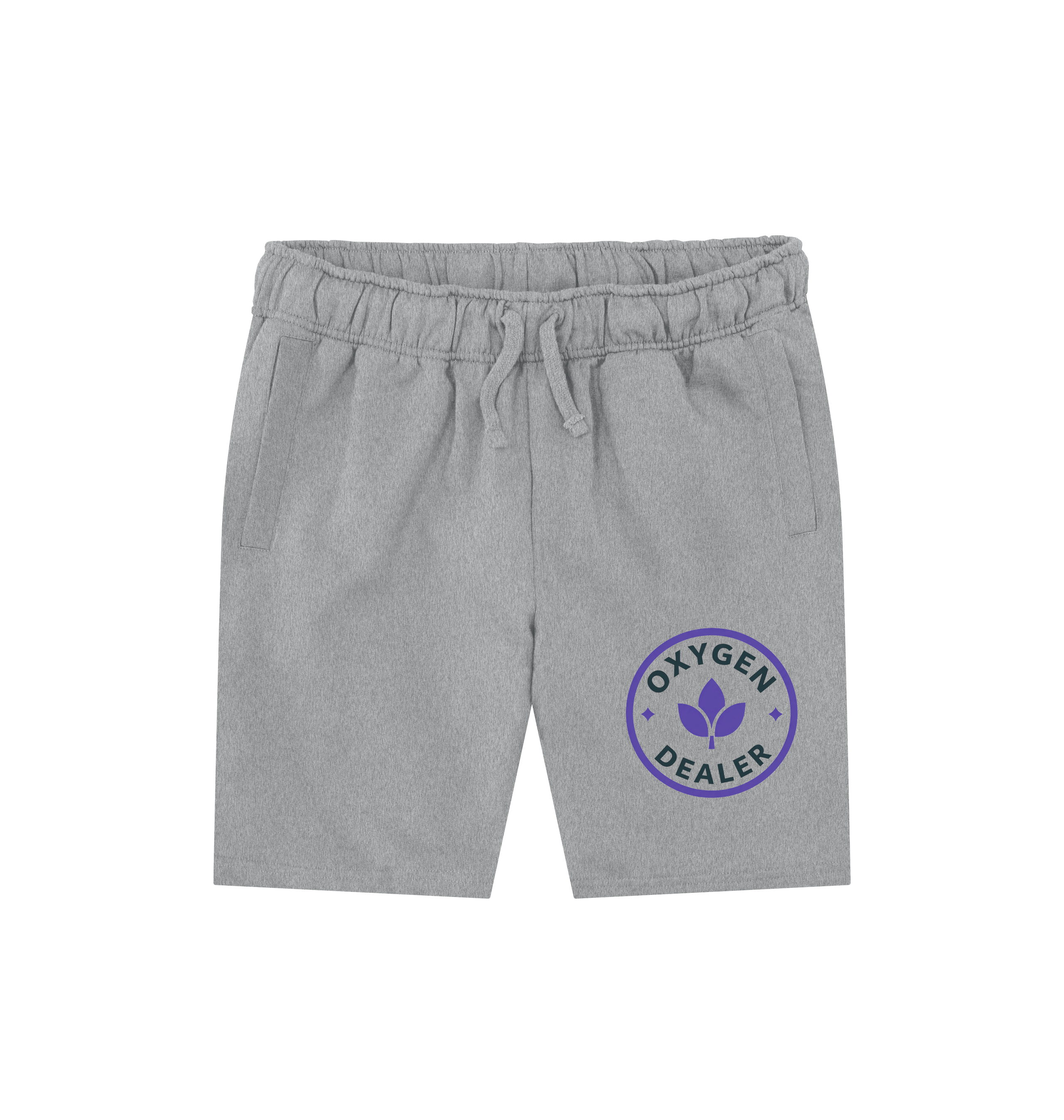 Athletic Grey Printed Mens Shorts Front
