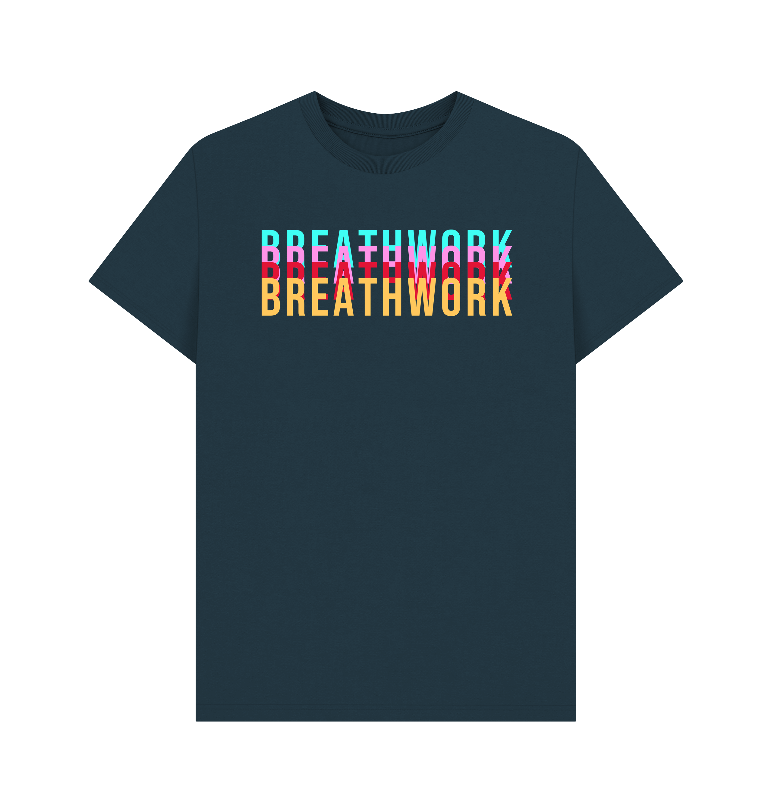 Denim Blue Printed T-shirt Front