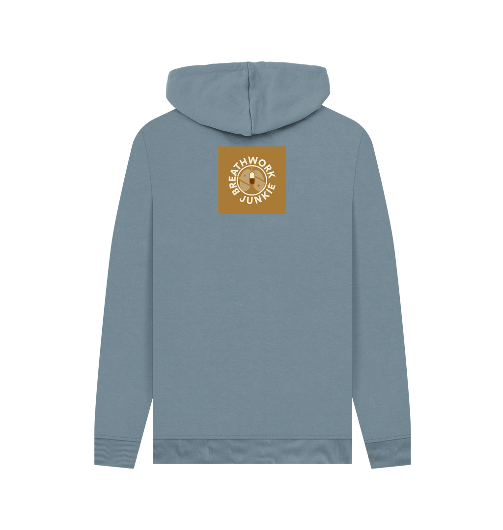 Stone Blue Printed Hoody Back