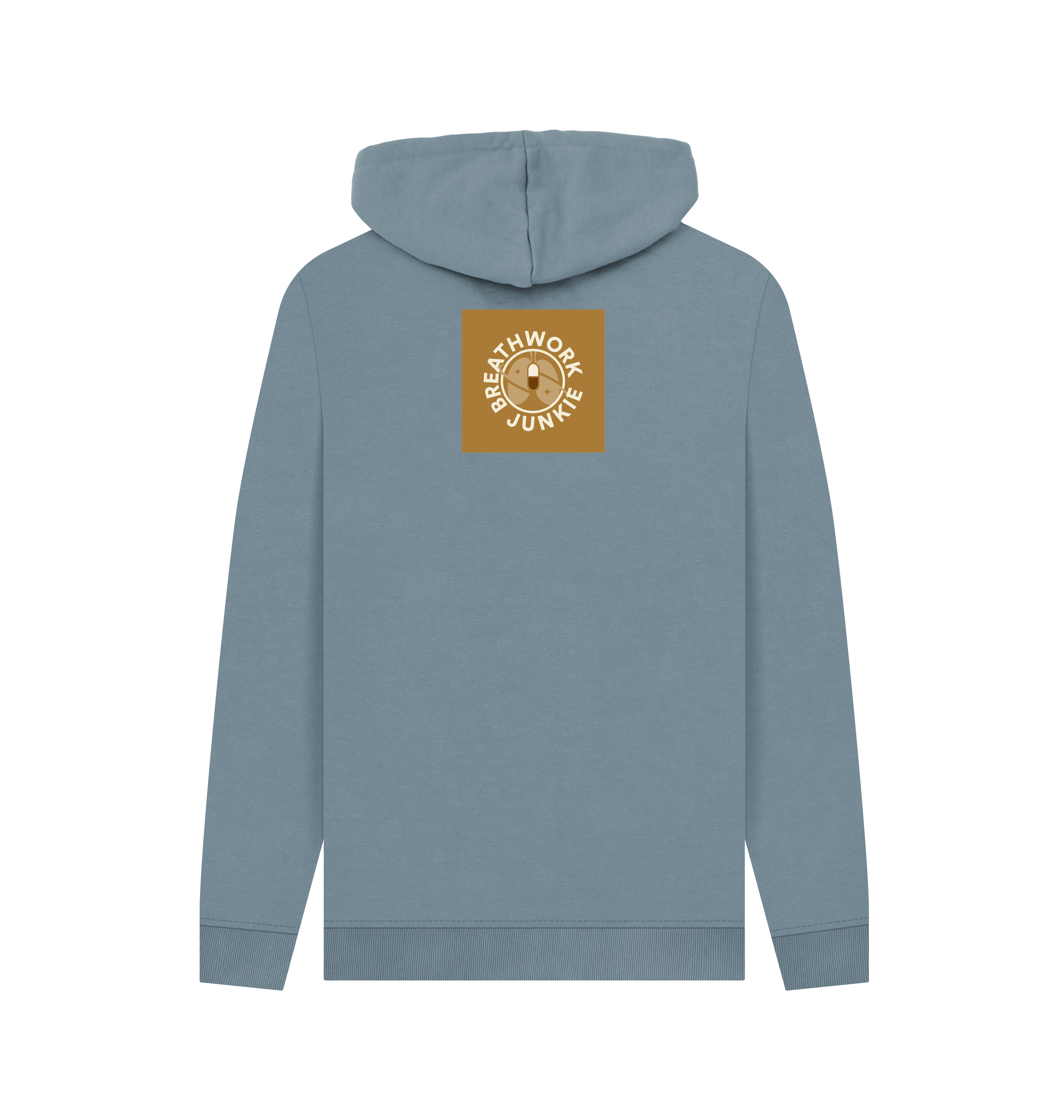 Stone Blue Printed Hoody Back
