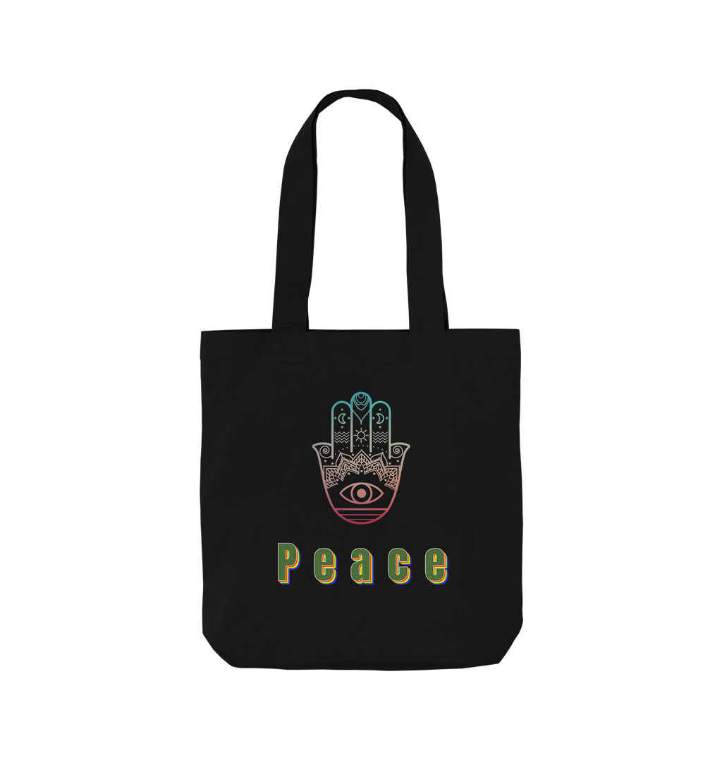 Black Printed Bag Front